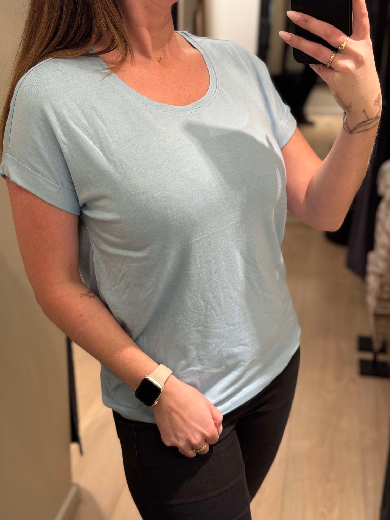ONLY - Moster - T-shirt Lyseblå