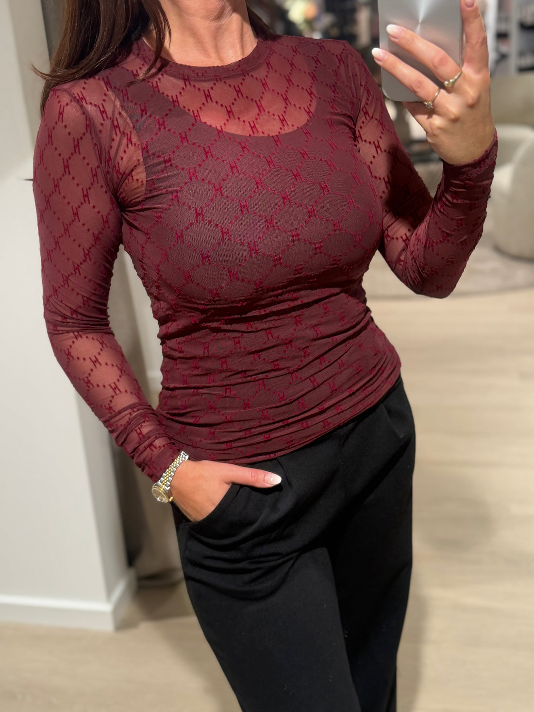 Hype the detail - Logo Mesh - Bordeaux