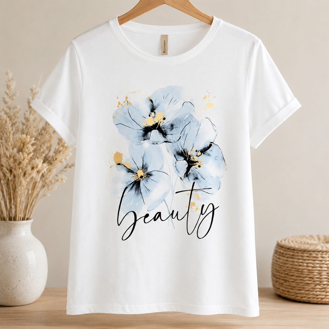 Soyacocnept - Rina - Tshirt m. blå print