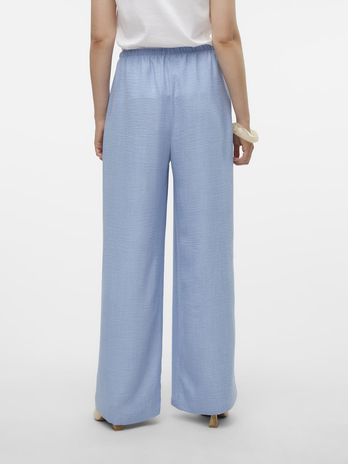 Vero Moda - Melaney Hw Loose Pant - Bukse - Chambray Blue