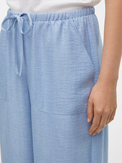 Vero Moda - Melaney Hw Loose Pant - Bukse - Chambray Blue