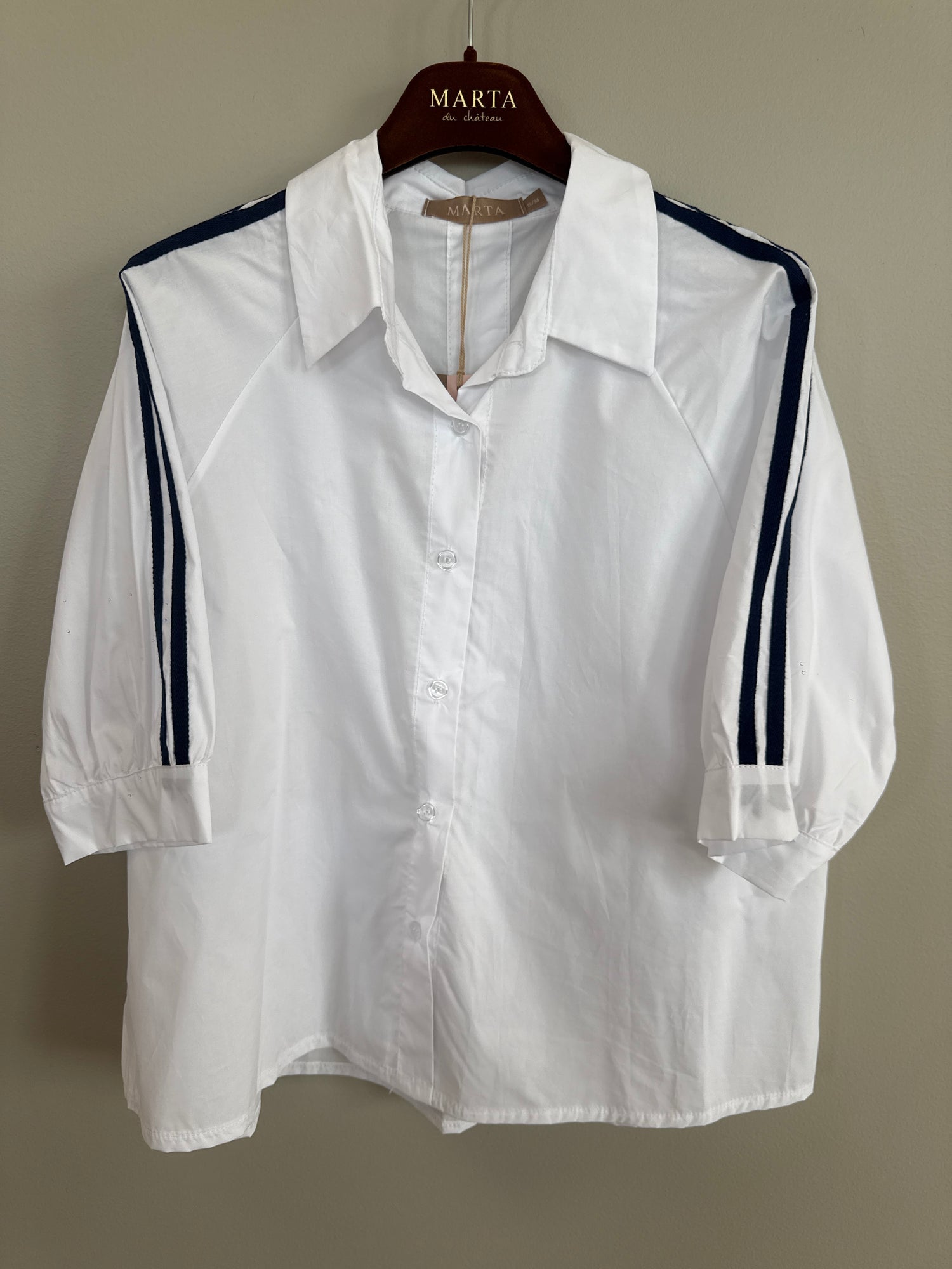 Marta Du Chateau - Bambi - Skjorte - Hvid/Navy