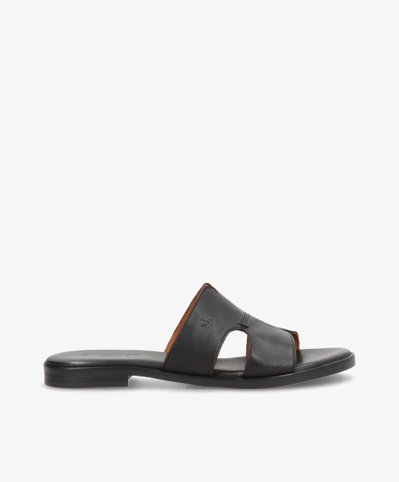 Shoedesign - BECCA - Sort læder - Sliders