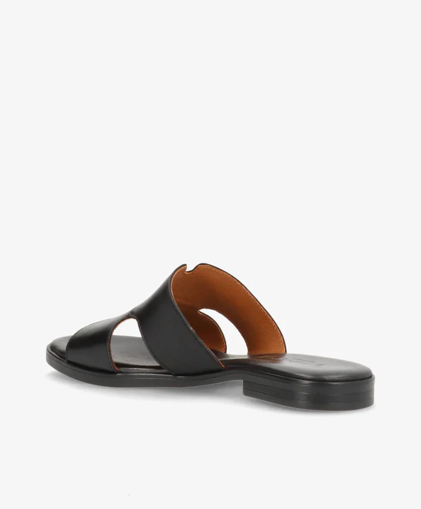 Shoedesign - BECCA - Sort læder - Sliders