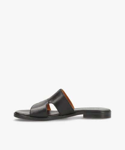 Shoedesign - BECCA - Sort læder - Sliders