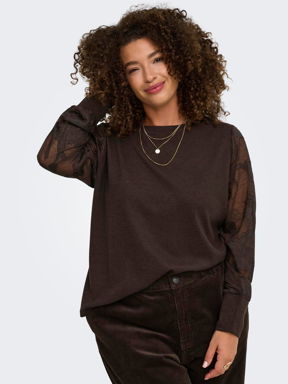 Only Carmakoma - Amilla - Bluse - Brun
