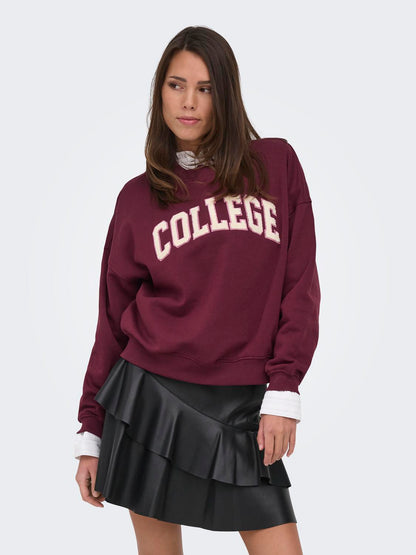 JDY - Mesa - Sweatshirt - Windsor Wine