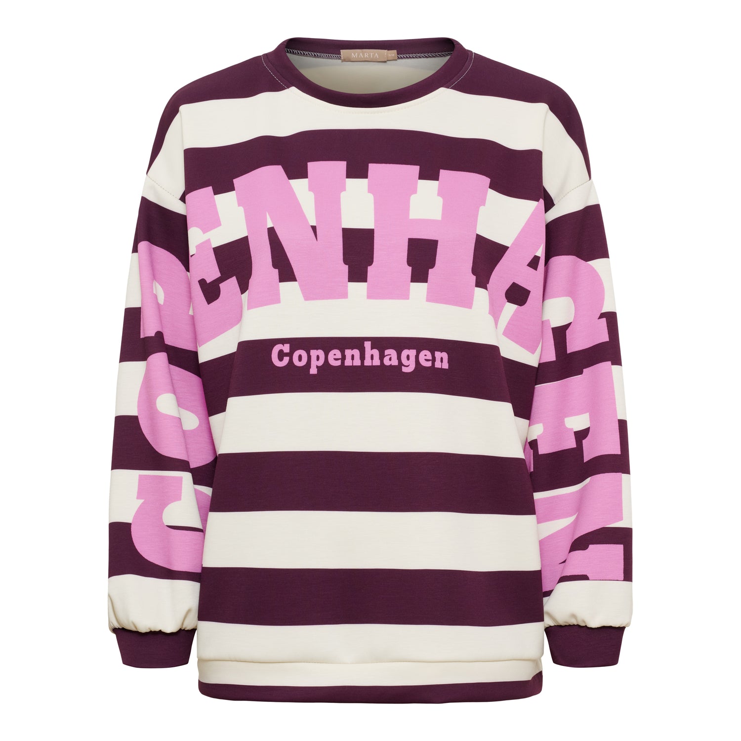 Marta Du Chateau - Nerina - Sweatshirt - Bordeaux/lyserød