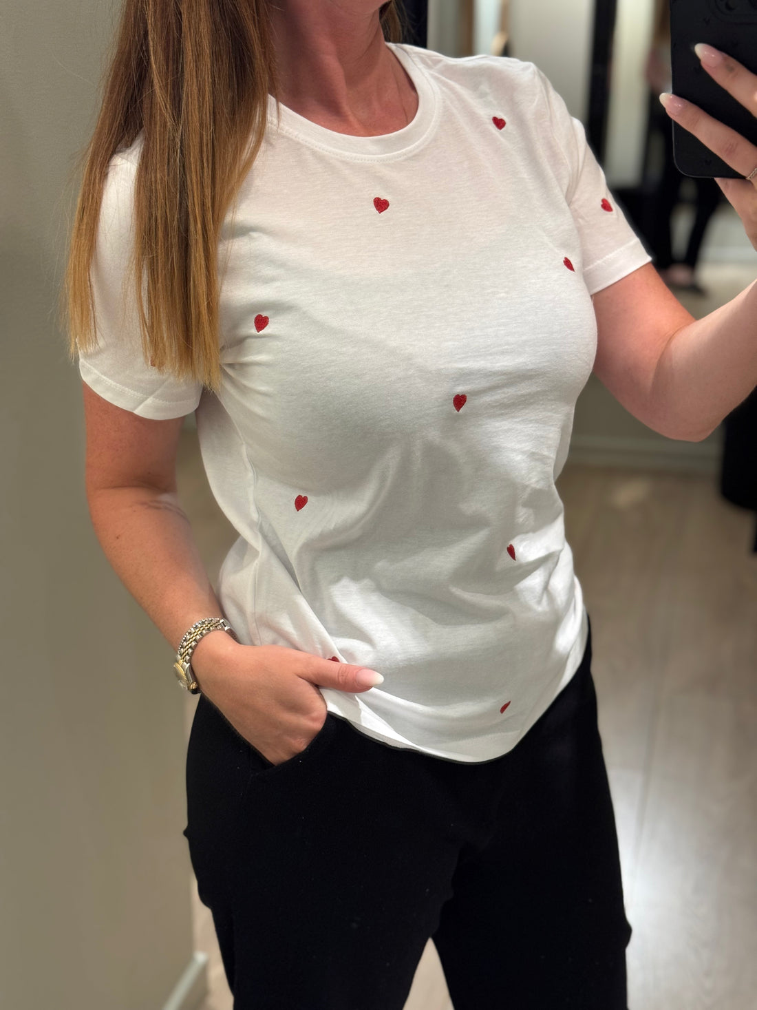 ONLY - Ketty - T-shirt Hjerter