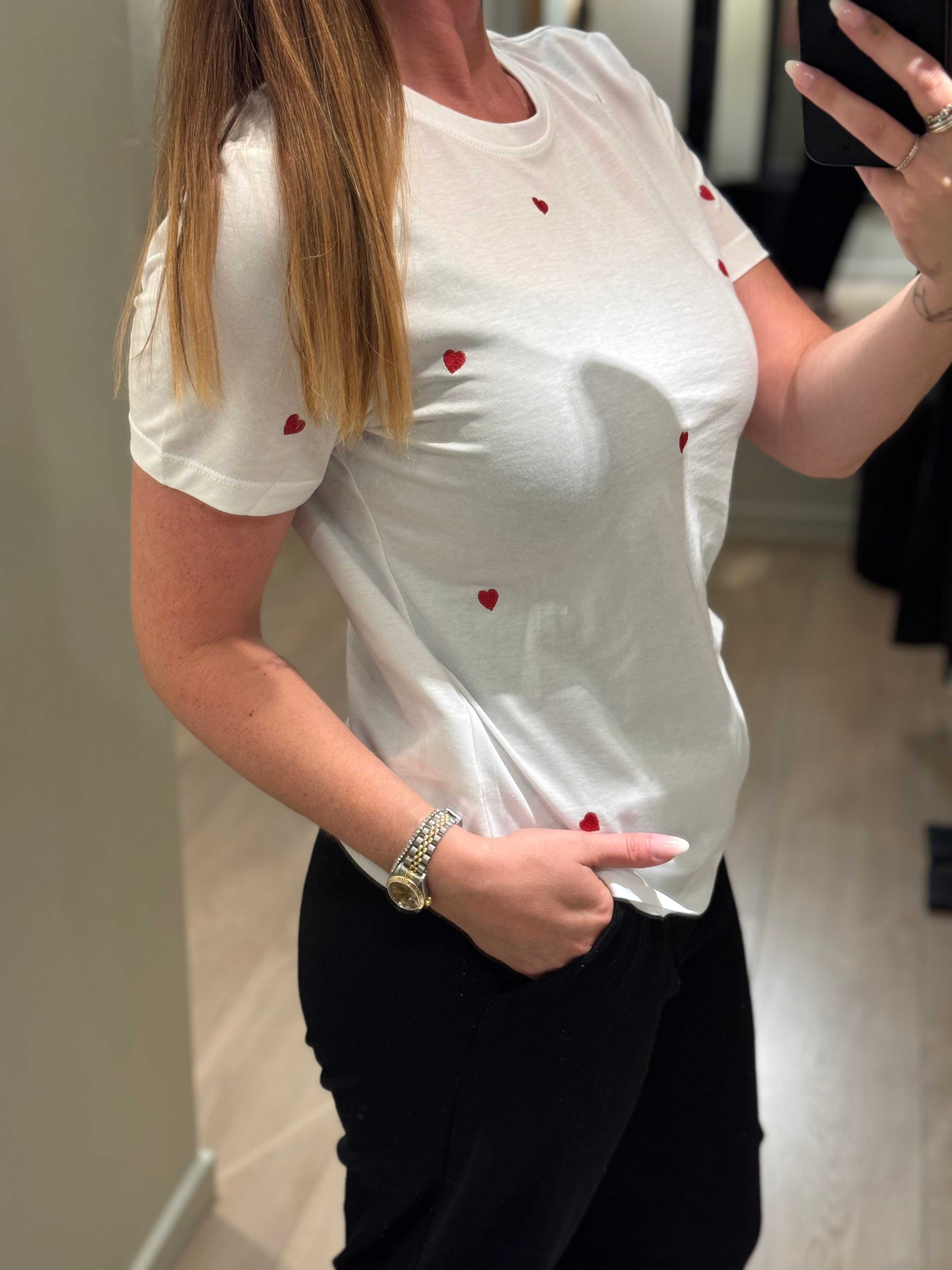 ONLY - Ketty - T-shirt Hjerter