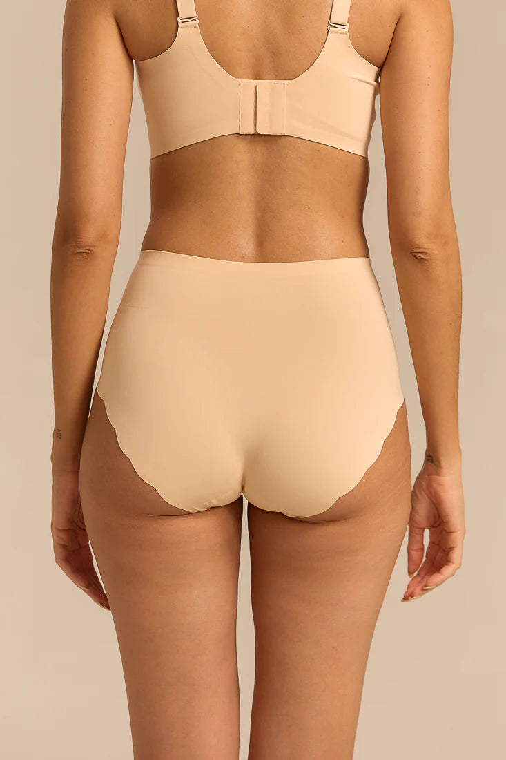 FEMIFEMME Highwaist Maxi Trusser - Nude