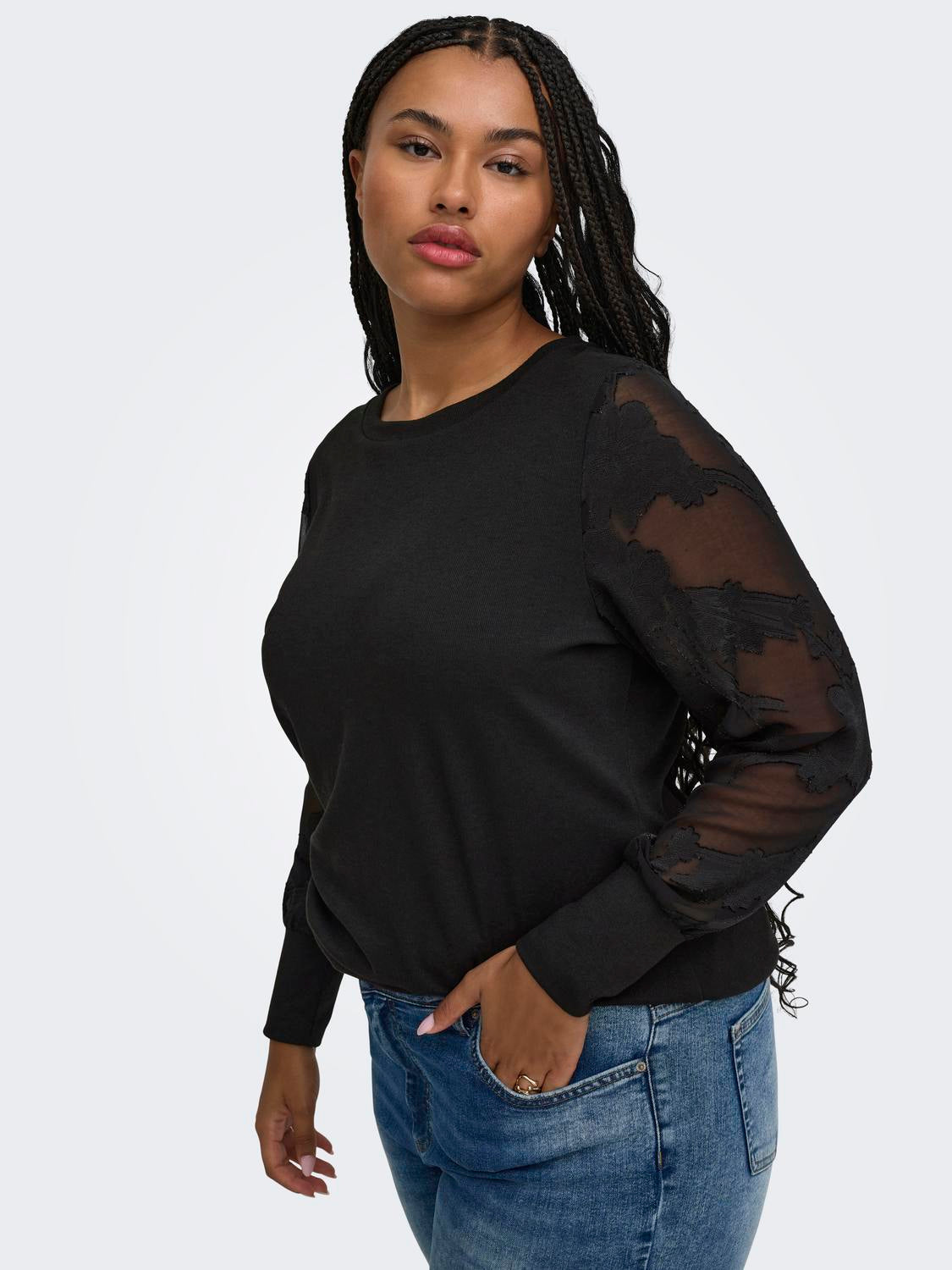 Only Carmakoma - Amilla - Bluse - Sort
