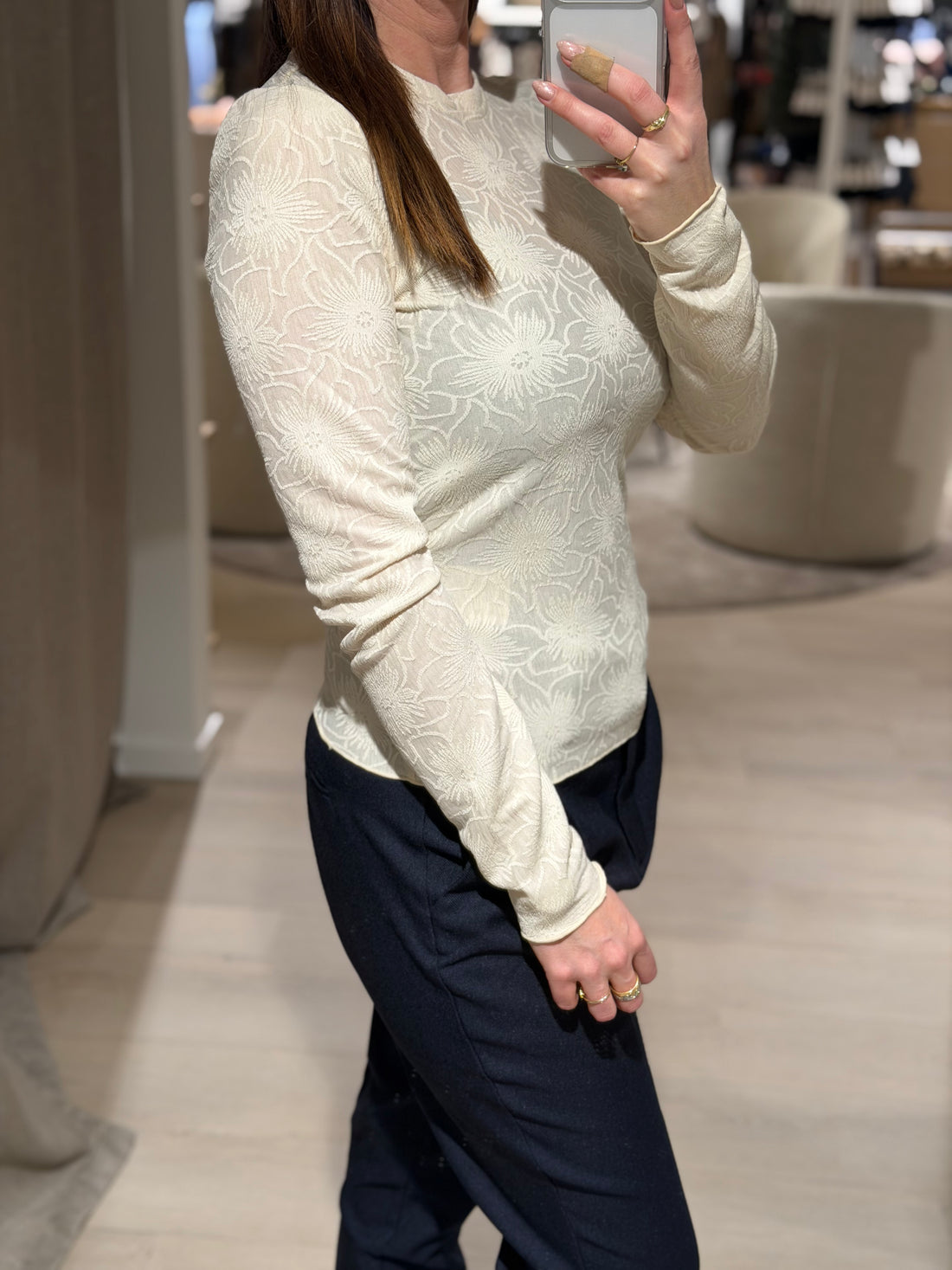 ONLY - Velma - Bluse Råhvid