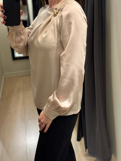 Sisters Point - Vemina-Ls - Bluse Porcelæn