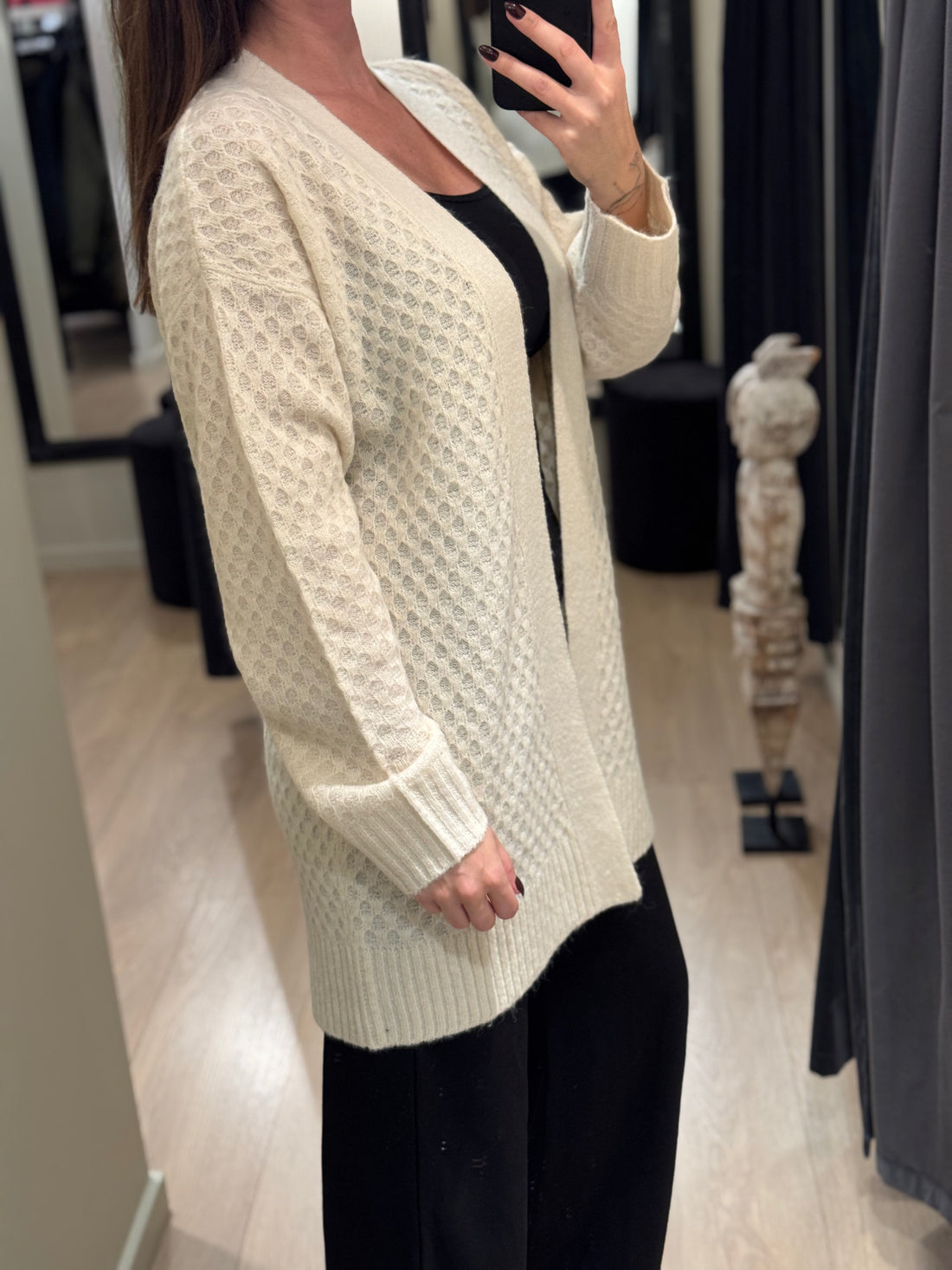 JDY - Bigum L/S - Cardigan Råhvid