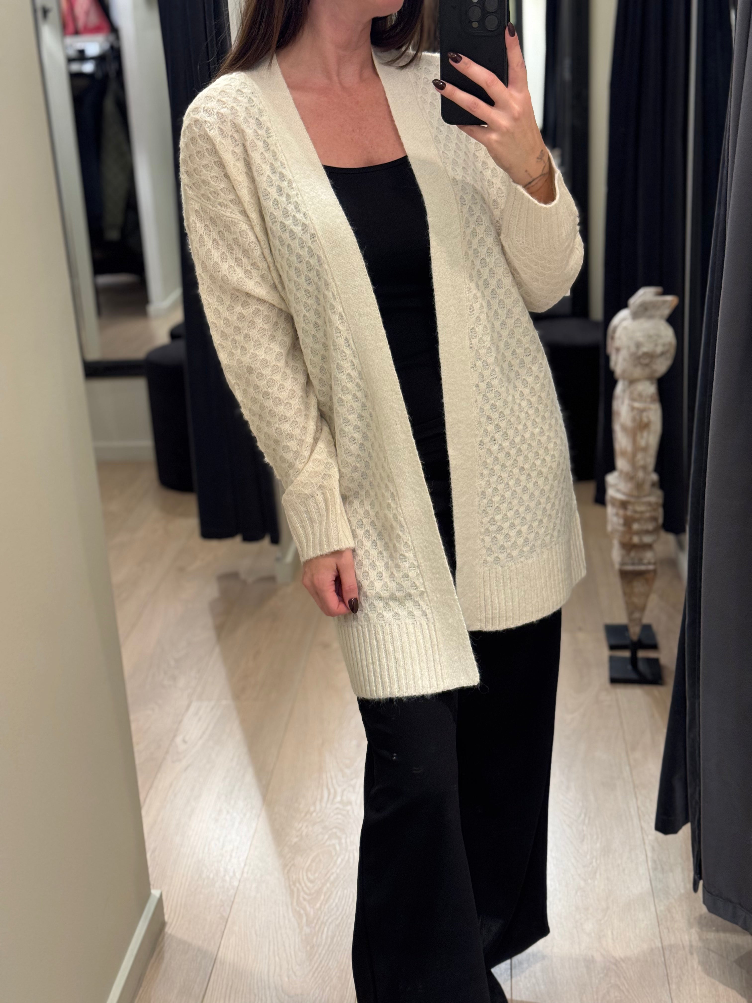 JDY - Bigum L/S - Cardigan Råhvid