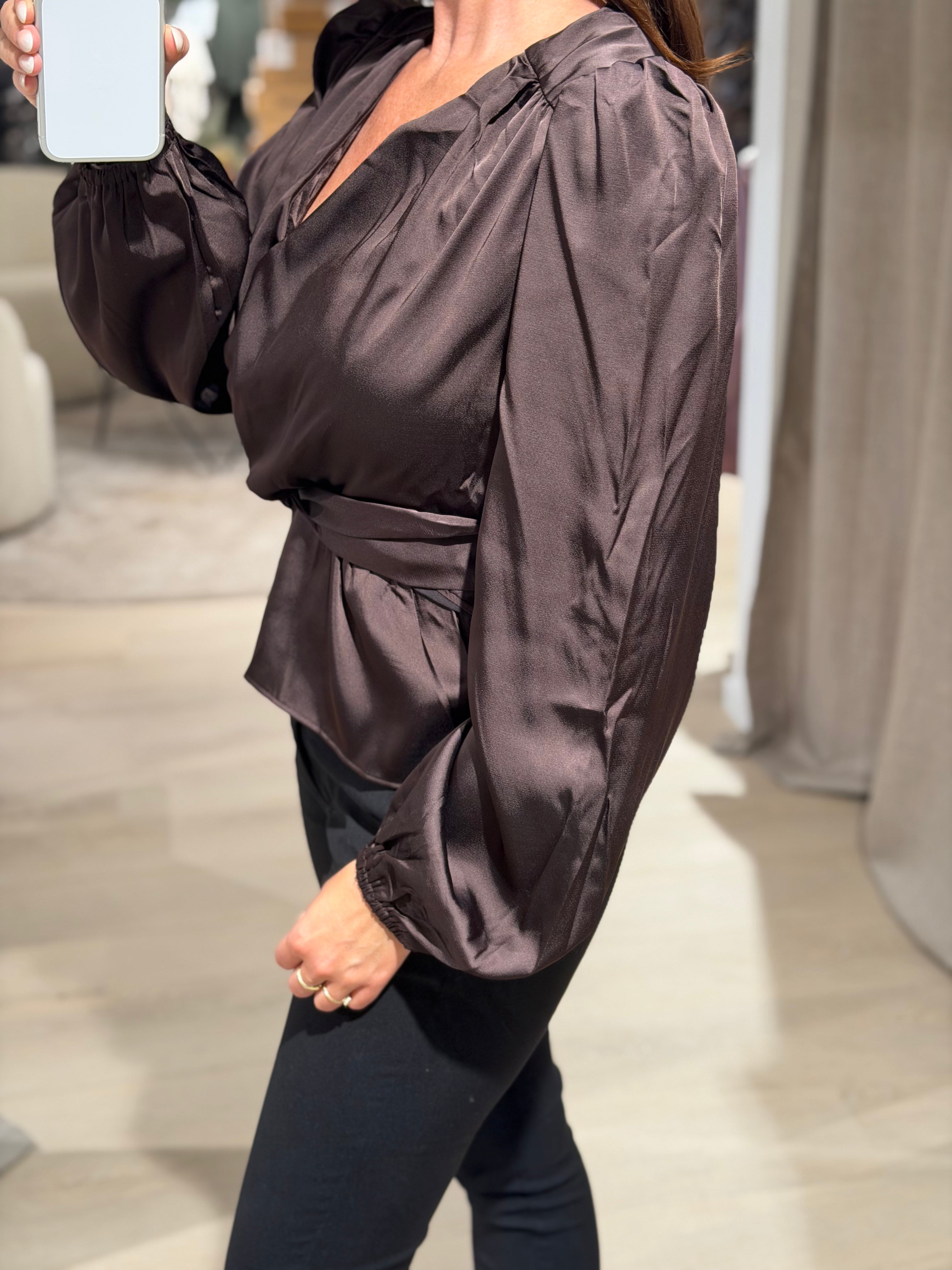 Liberte - Tiki Ls - Bluse Chokoladebrun