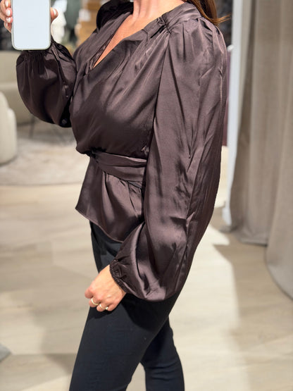 Liberte - Tiki Ls - Bluse Chokoladebrun