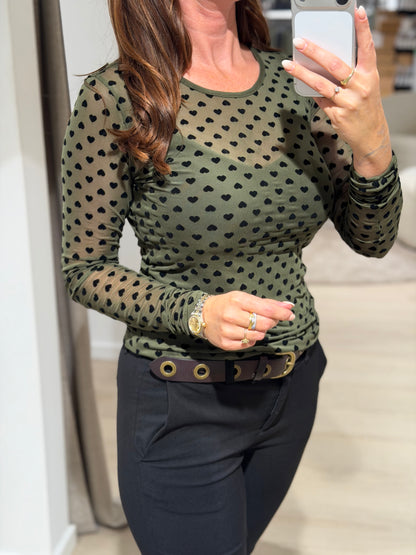 Liberté - Mesh Bluse - Grøn