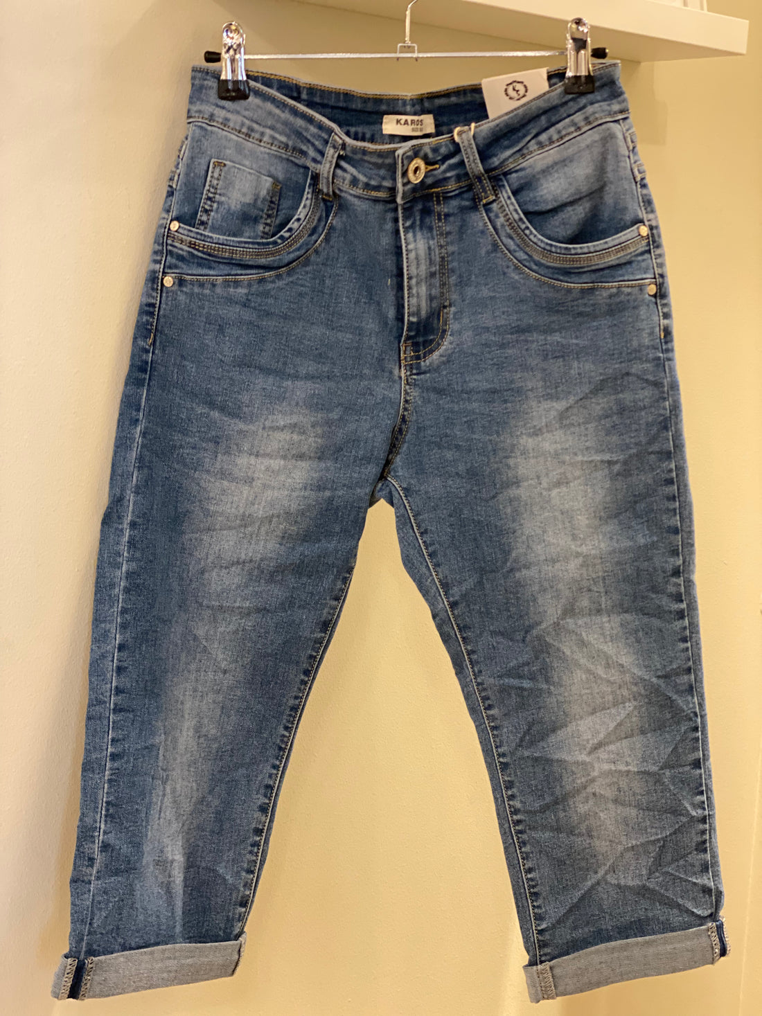 Karostar - Buks 3/4 - Denim M. Knap