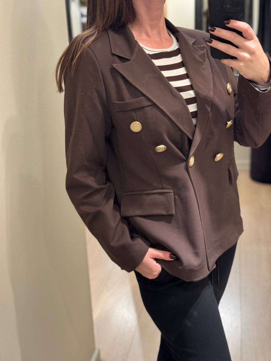 Marta - Topaz - Blazer Chokoladebrun