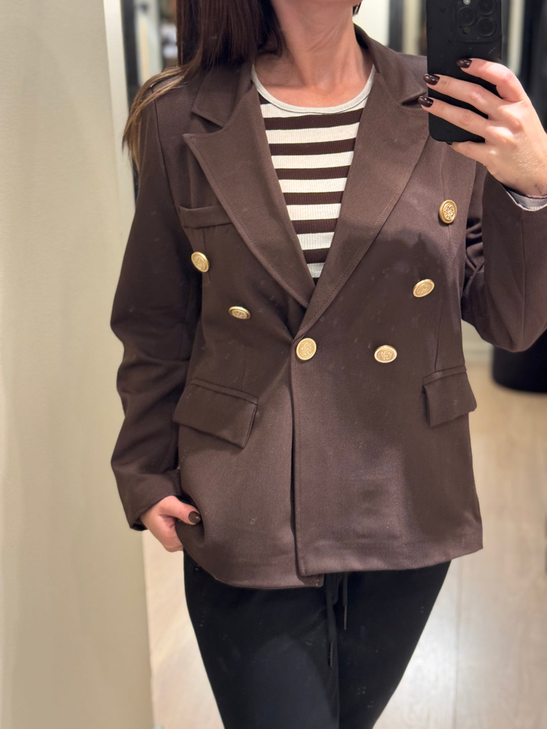 Marta - Topaz - Blazer Chokoladebrun