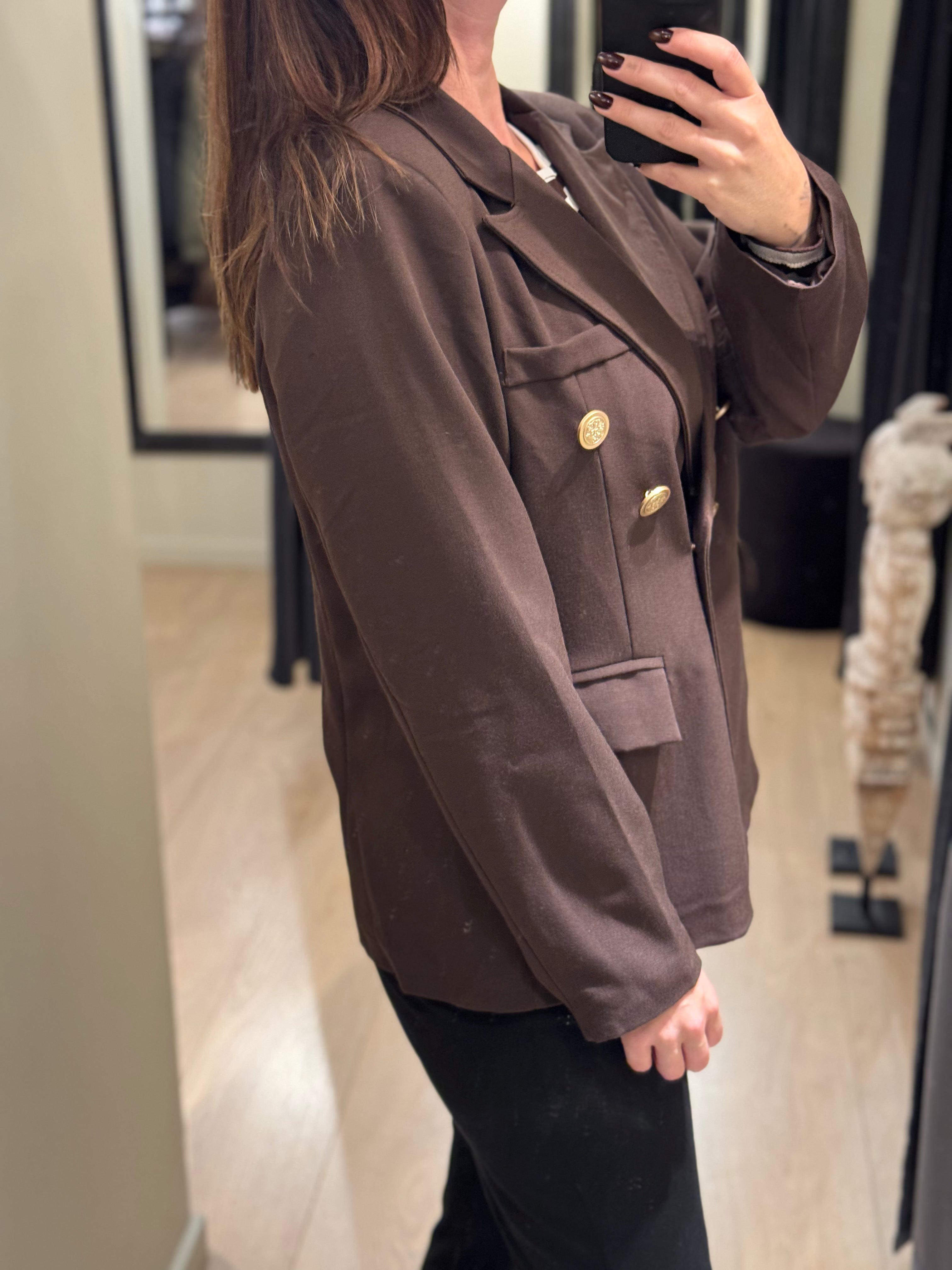 Marta - Topaz - Blazer Chokoladebrun