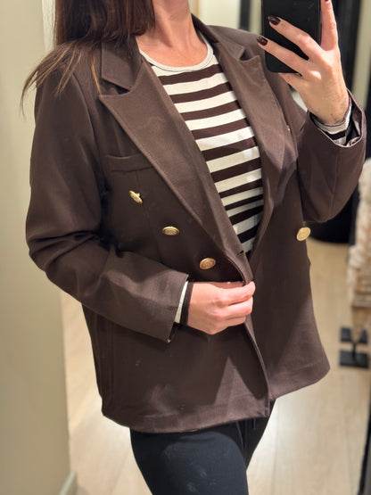 Marta - Topaz - Blazer Chokoladebrun