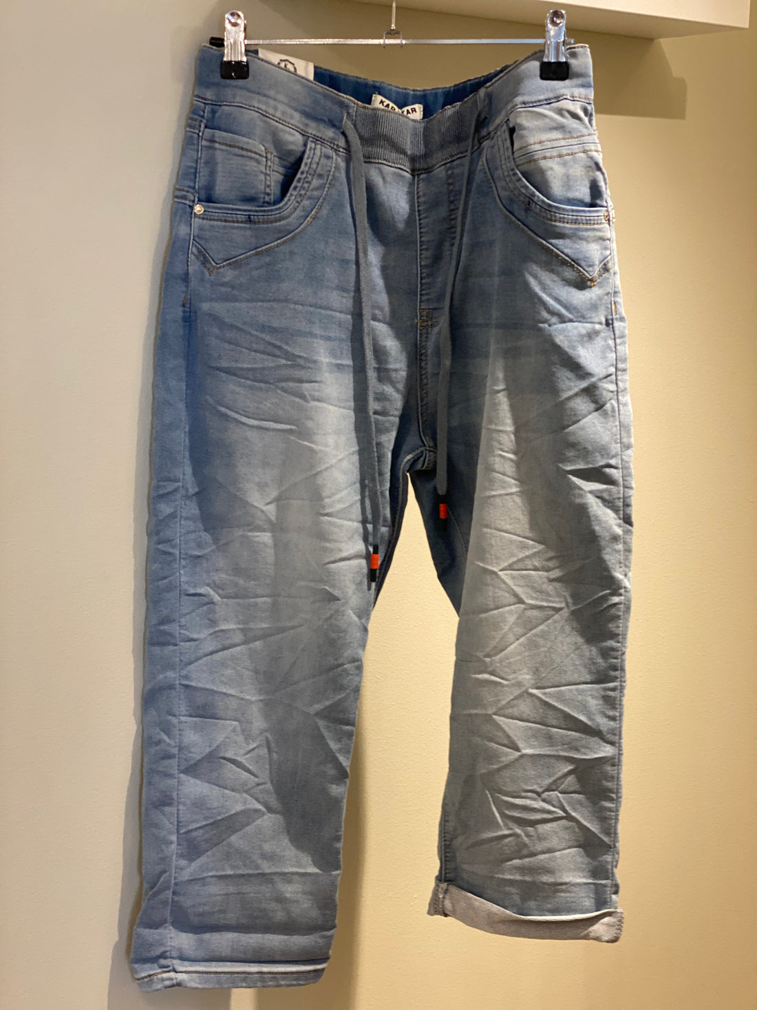 Karostar - Buks 3/4 - Denim M. Bånd