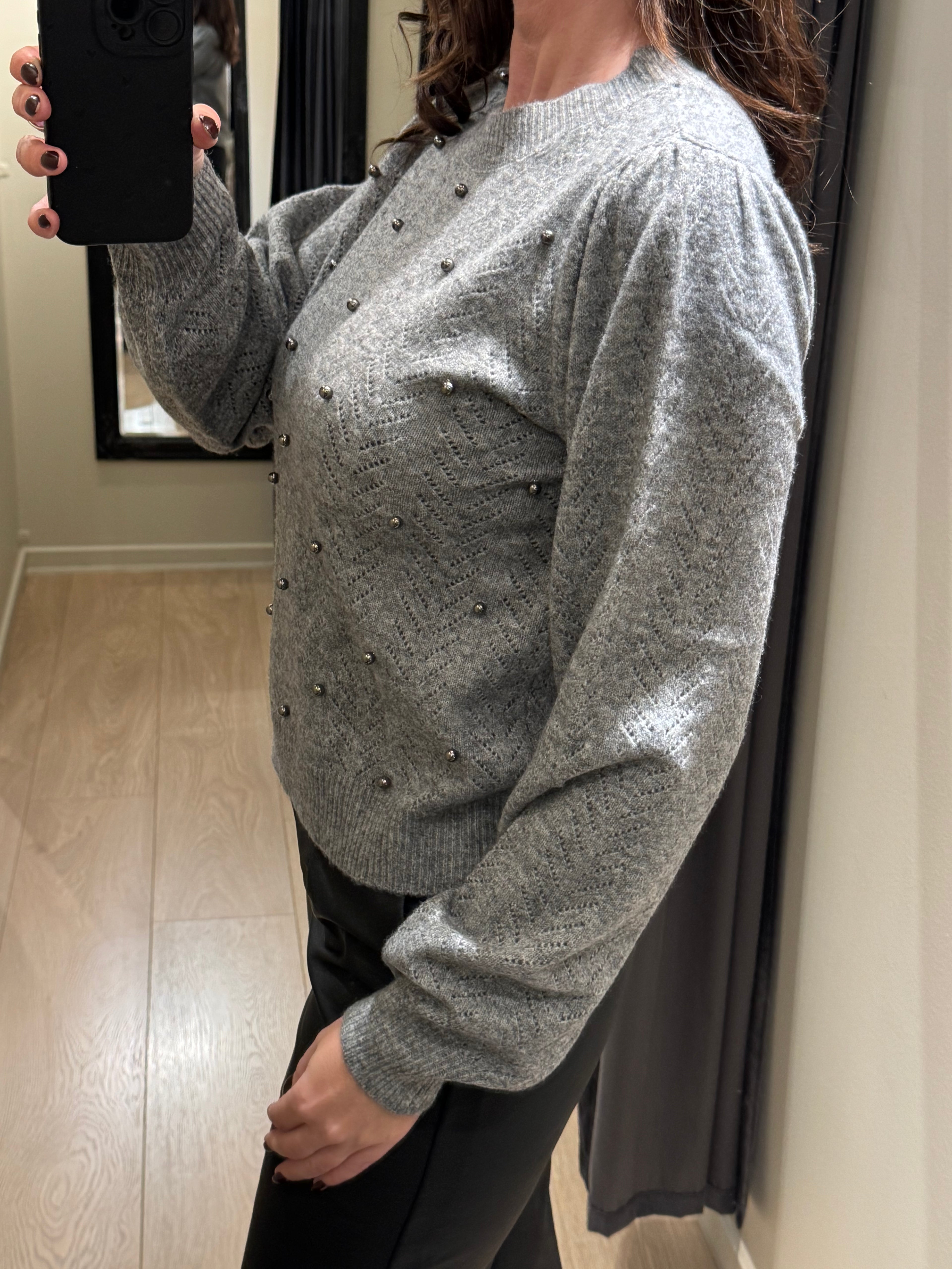 JDY - Hadlee L/S - Strik Grå