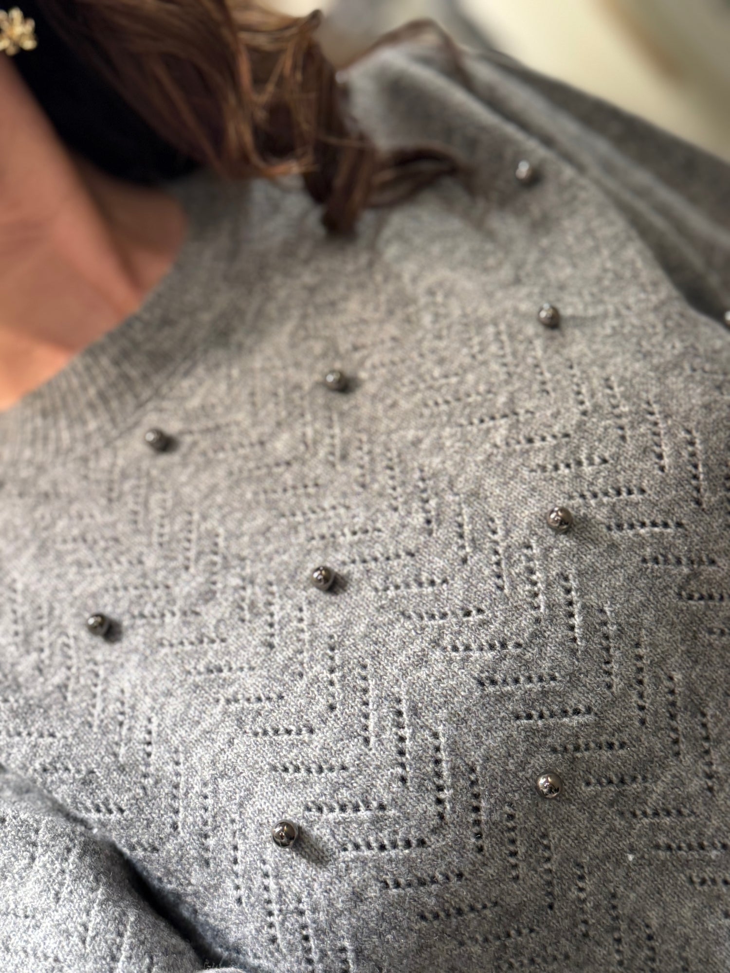 JDY - Hadlee L/S - Strik Grå