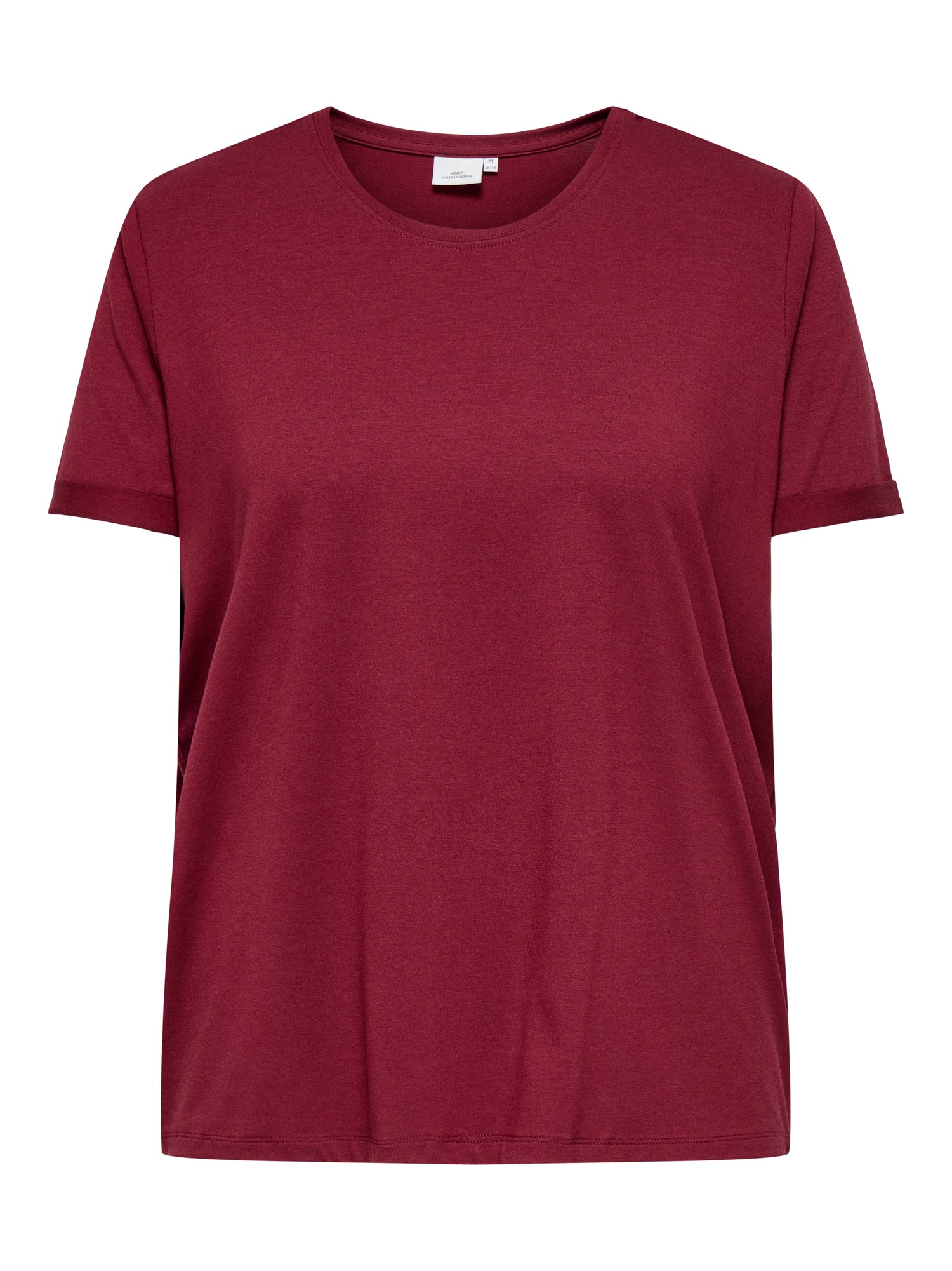 Only Carmakoma - Moster S/S - T-shirt Vinrød