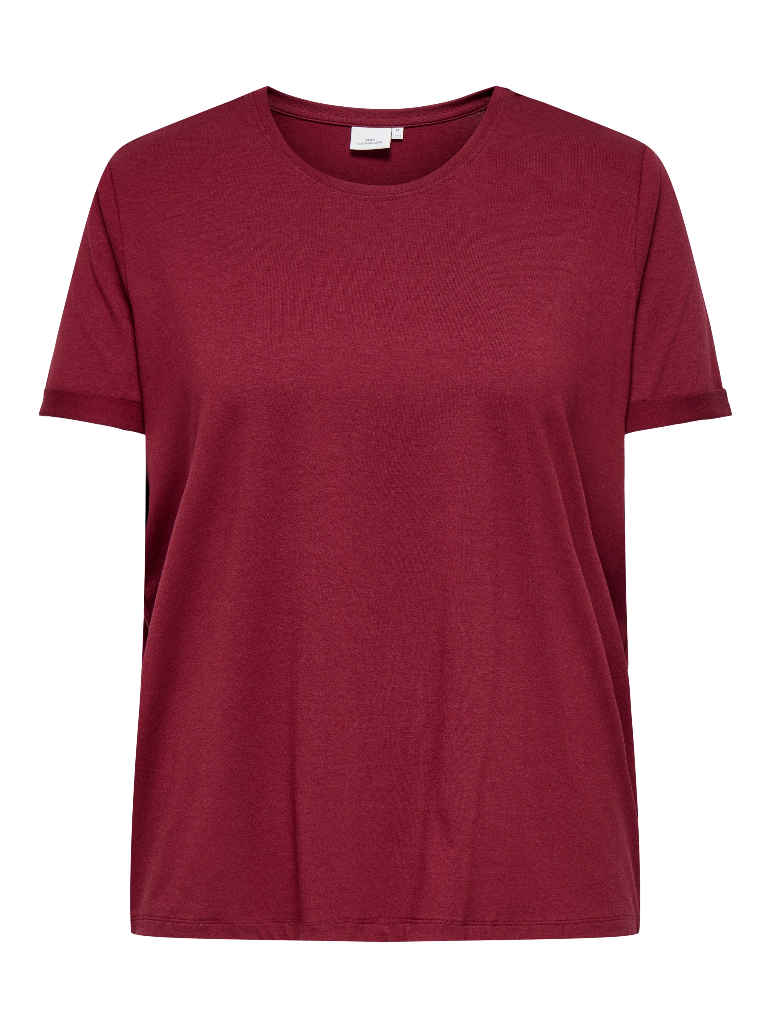 Only Carmakoma - Moster S/S - T-shirt Vinrød