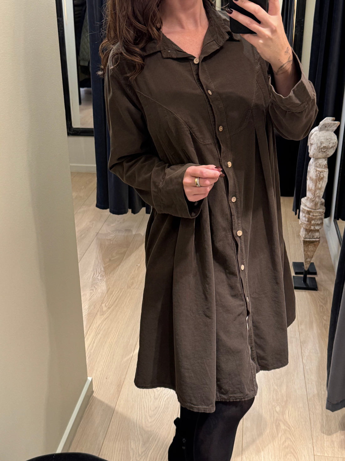 Marta - Missy - Kjole Fløjl Brun