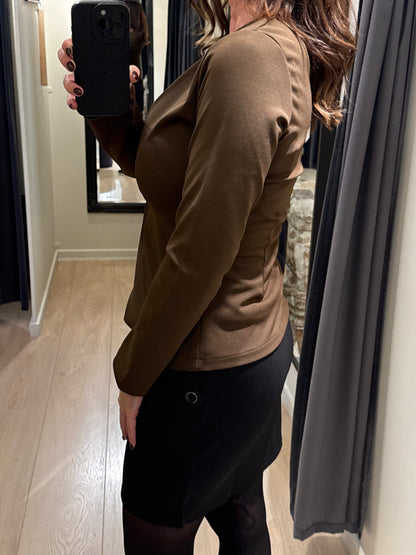 Sisters Point - Glut - Bluse Langærmet Chokoladebrun