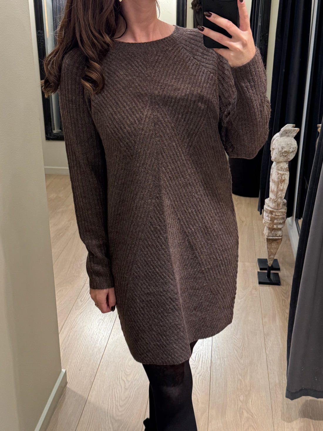 ONLY - Carol - Strik Kjole Chokolade