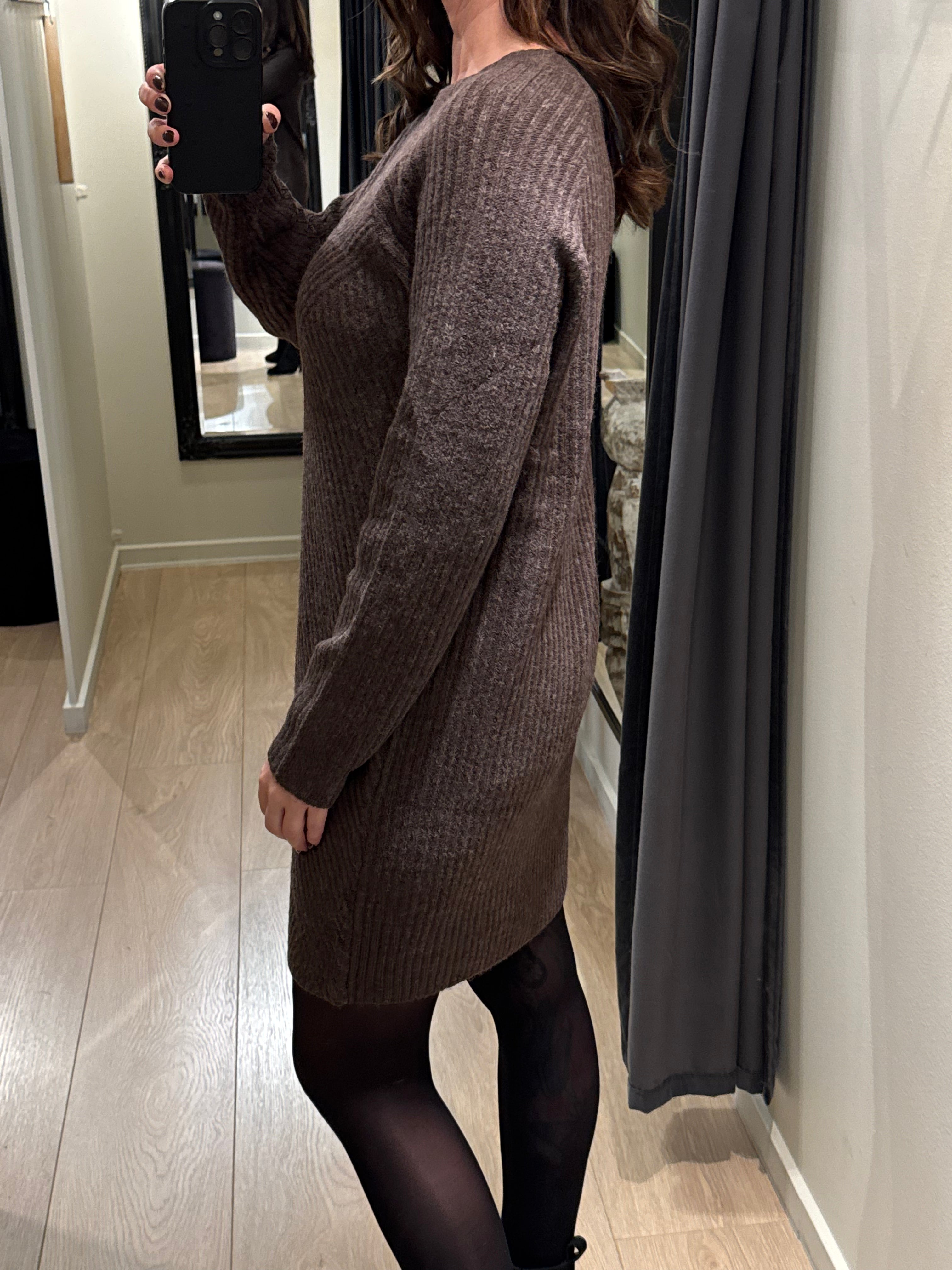 ONLY - Carol - Strik Kjole Chokolade