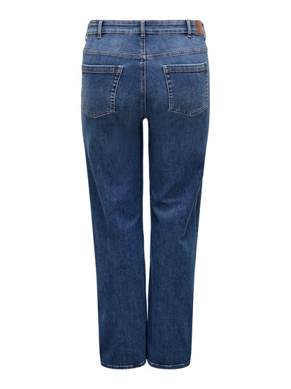 Only Carmakoma - Willy Mid  Straight - Jeans