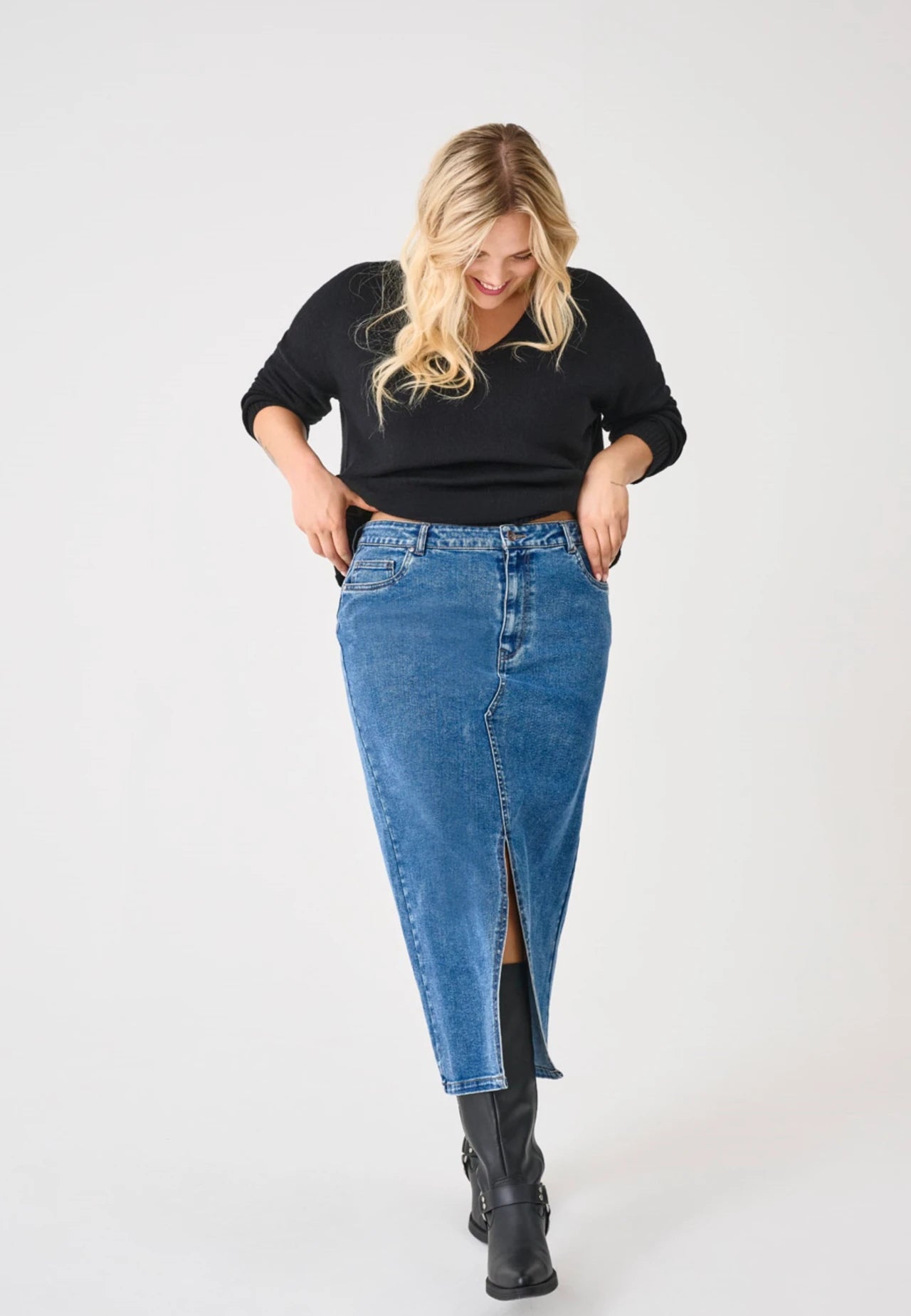 Only Carmakoma - Siri - Nederdel Denim
