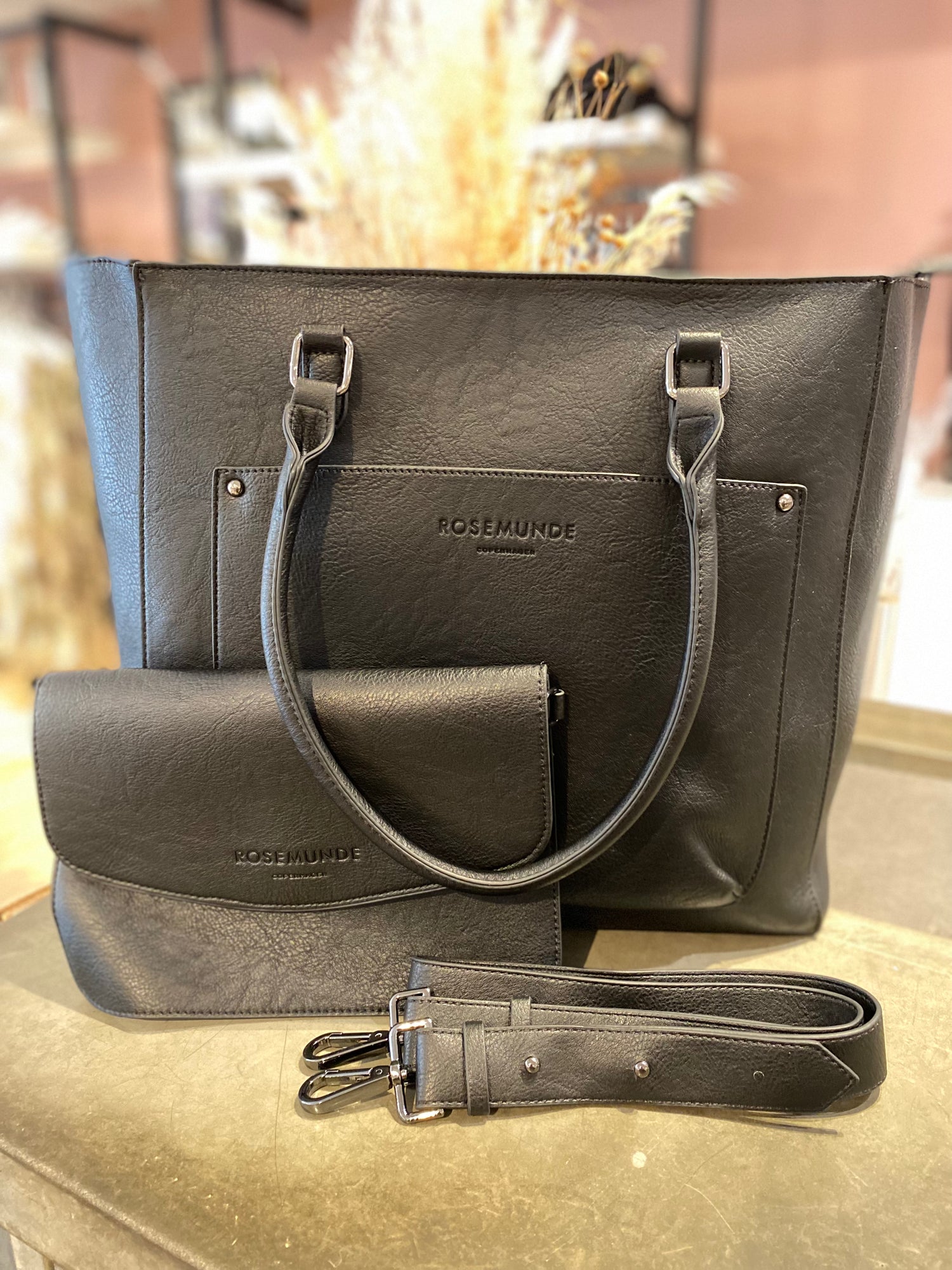 Rosemunde - Shopper - Sort M. Ox
