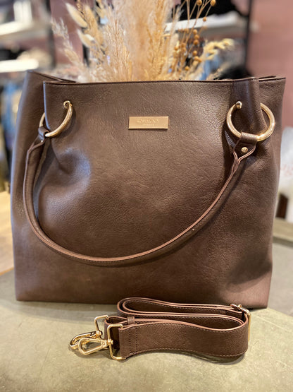 Rosemunde - Shopper - Brun Mørk Ringe