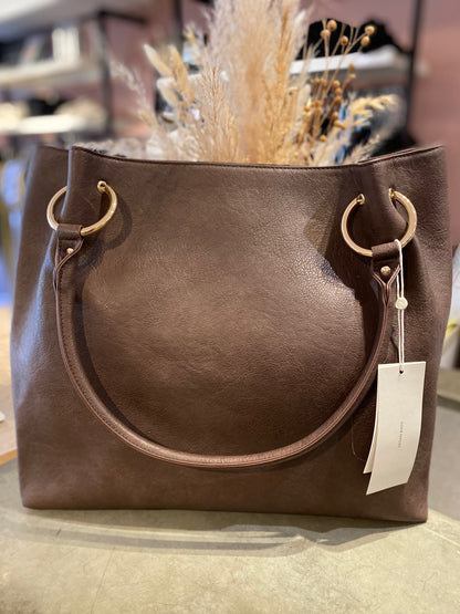 Rosemunde - Shopper - Brun Mørk Ringe