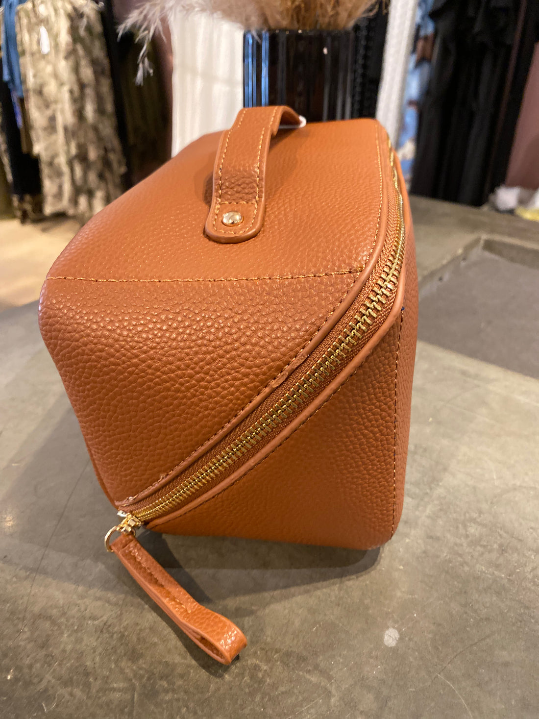 Rosemunde - Makeup Taske Cognac Guld