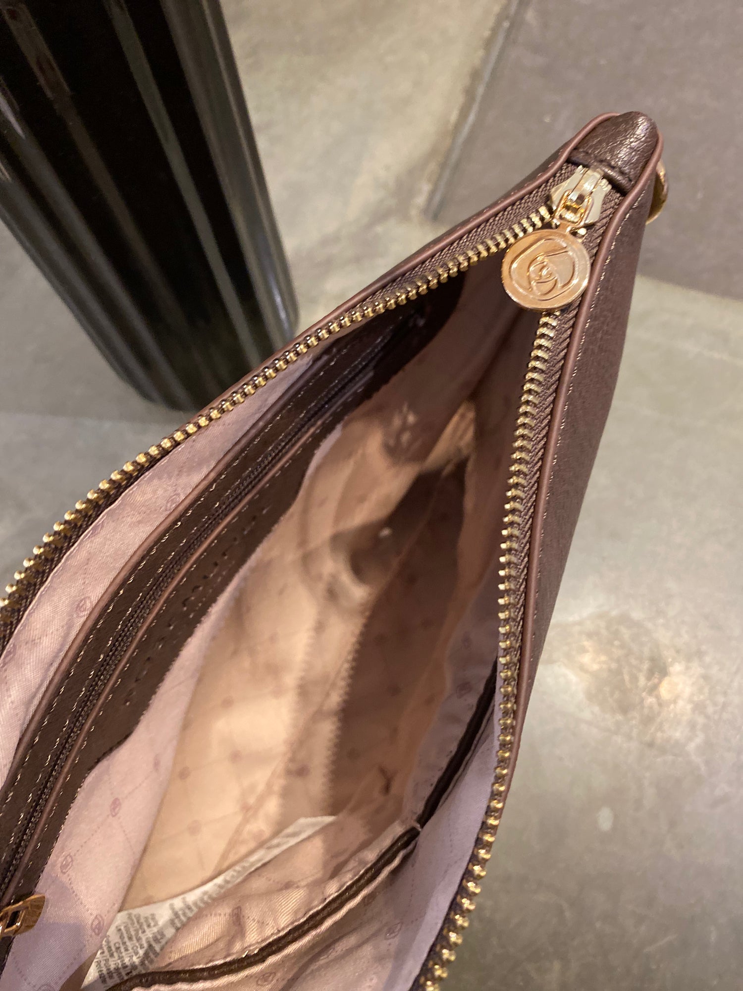 Rosemunde clutch - Brun Mørk M. Guld