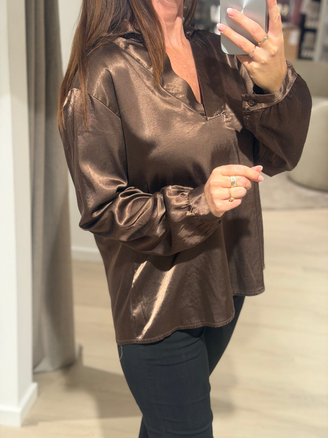 Marta Du Chateau - Amoria - Bluse Brun