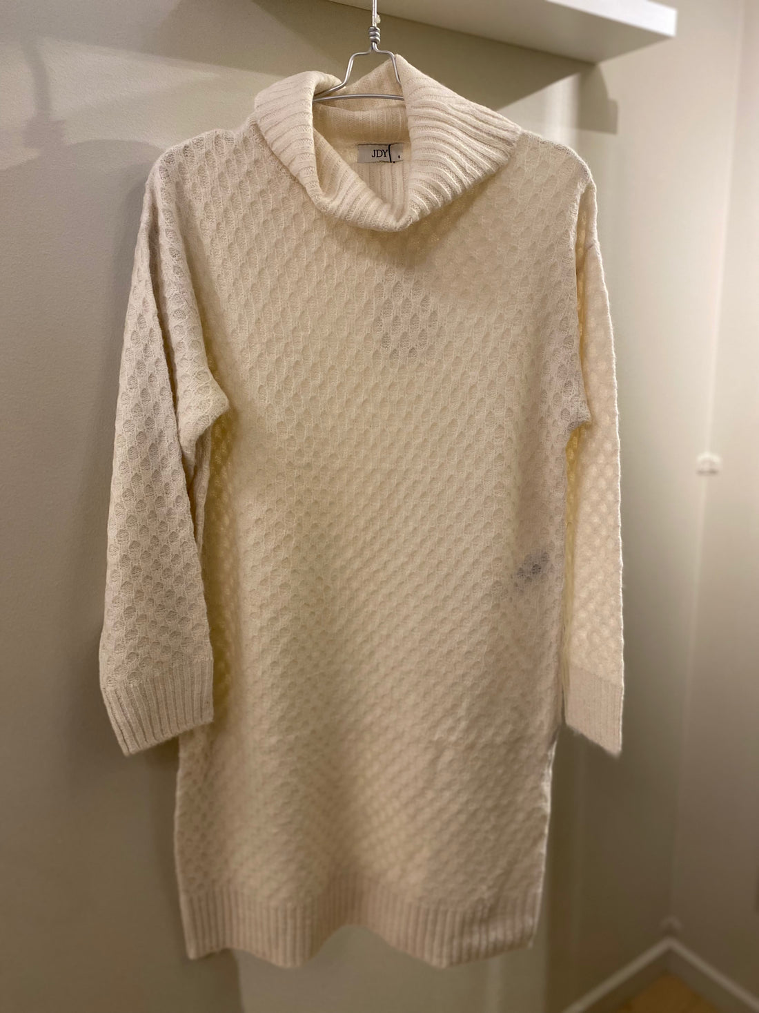 JDY - Bigum Cowl - Strik Kjole Råhvid