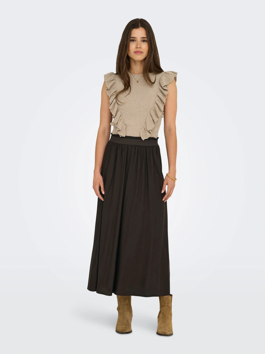 ONLY - Venedig Life - Nederdel Chokolade