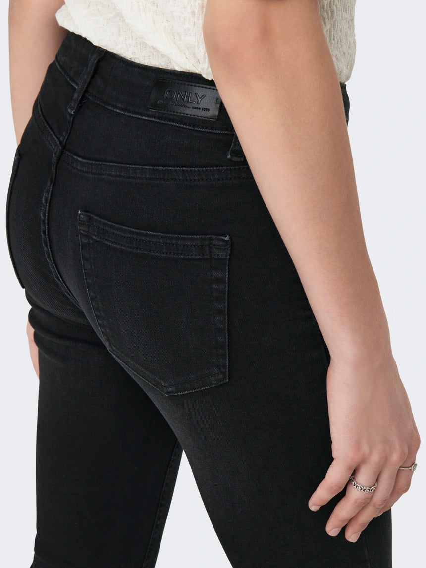 ONLY - Blush - Flared Jeans Sort 32 Benlængde