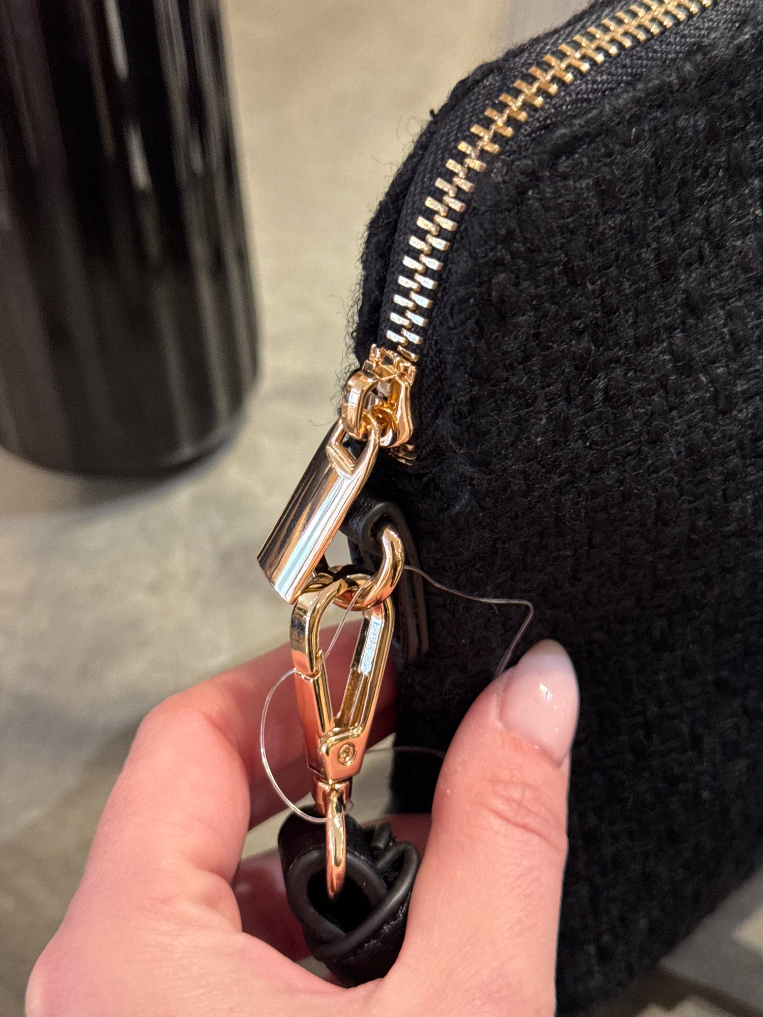 Rosemunde - Quiltet taske - Sort m. guld