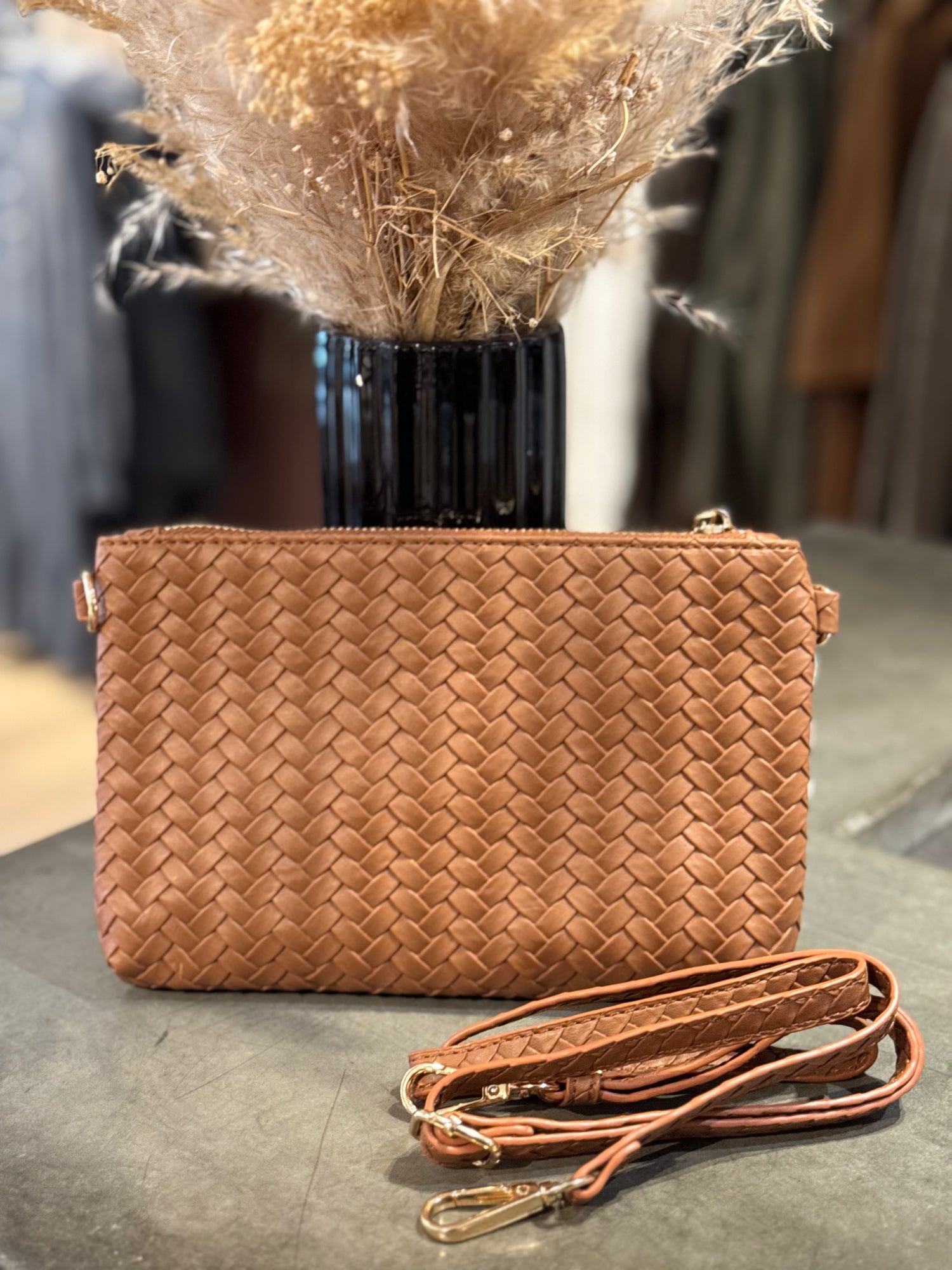 Rosemunde - Clutch - Cognac m. guld